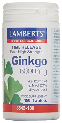 Lamberts Ginkgo Biloba 6000 mg - 180 Tabletas