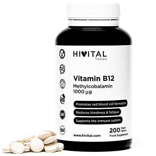 Vitamina B12 Metilcobalamina 1000 mcg |200 comprimidos| Contribuye a la formación de glóbulos rojos