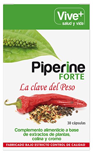 Vive+ Piperina Forte, Suplemento Alimenticio - 3 Paquetes de 30 Cápsulas